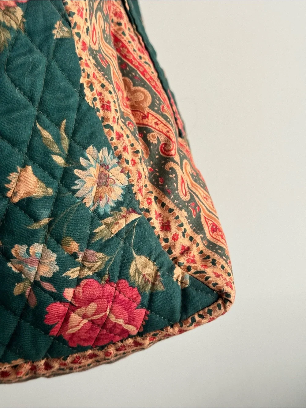 Vera Bradley Quilted Greenbriar Rare Duffle Bag Green